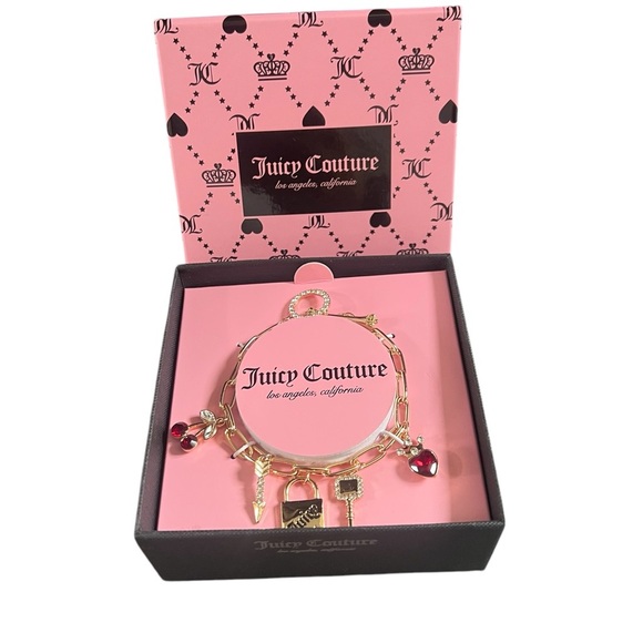 Juicy Couture Jewelry - Juicy Couture Gold Tone With Bangle Charm Bracelet